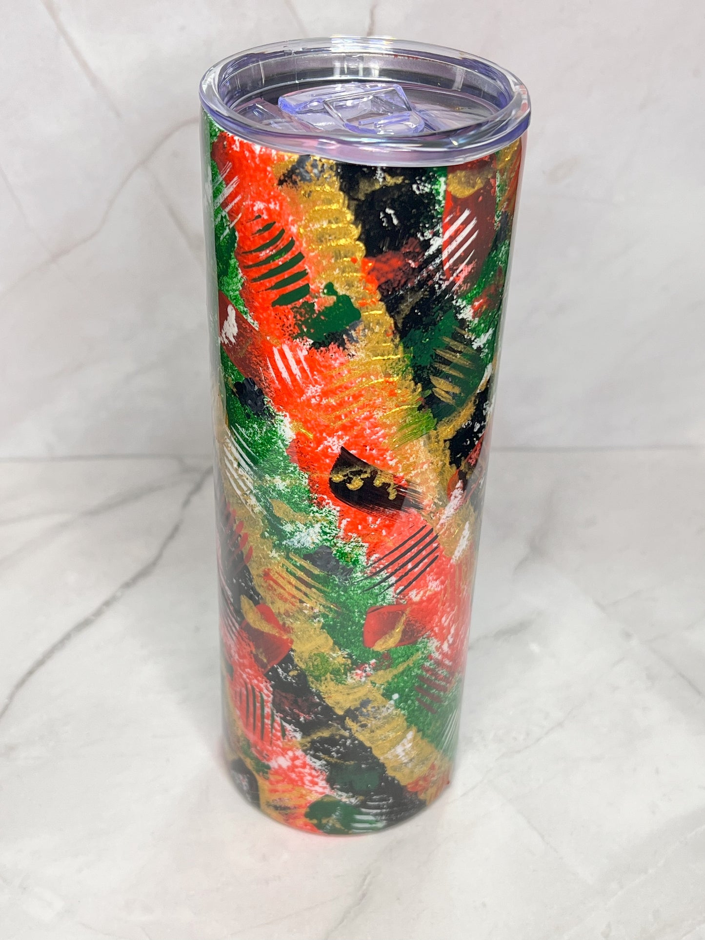 Black History Themed Custom Handmade - 20oz Skinny Tumbler