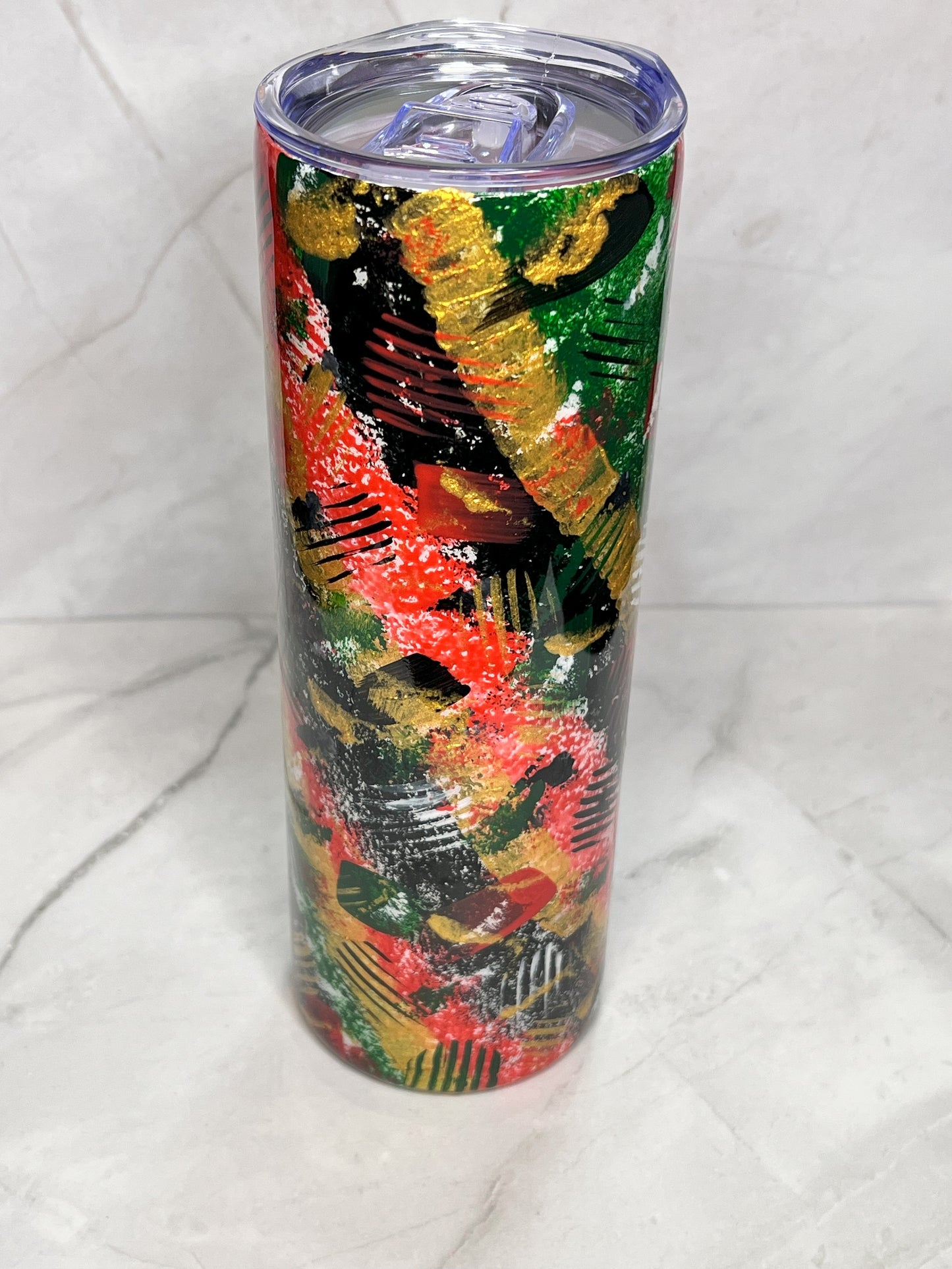Black History Themed Custom Handmade - 20oz Skinny Tumbler