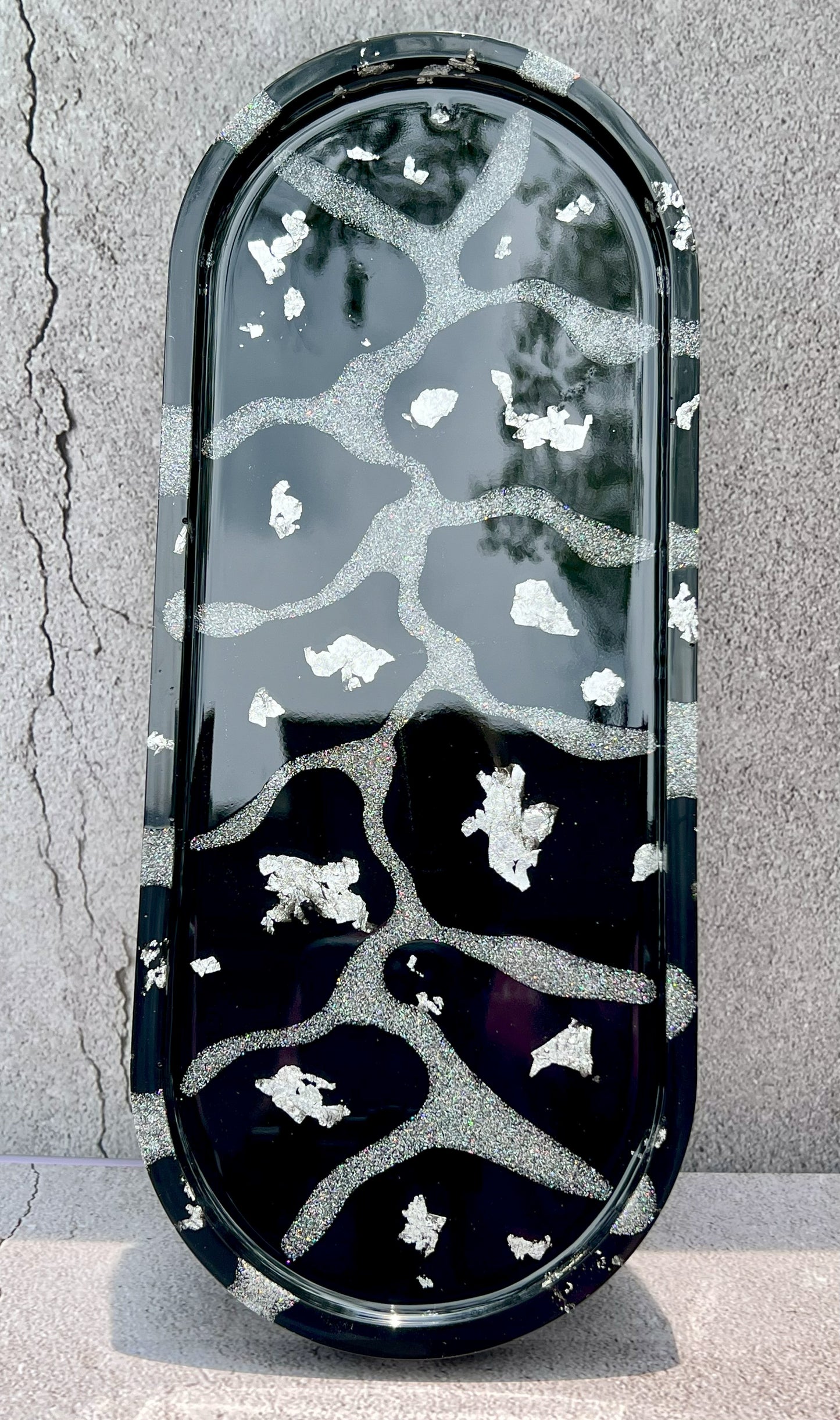 Black and Silver Trinket Tray