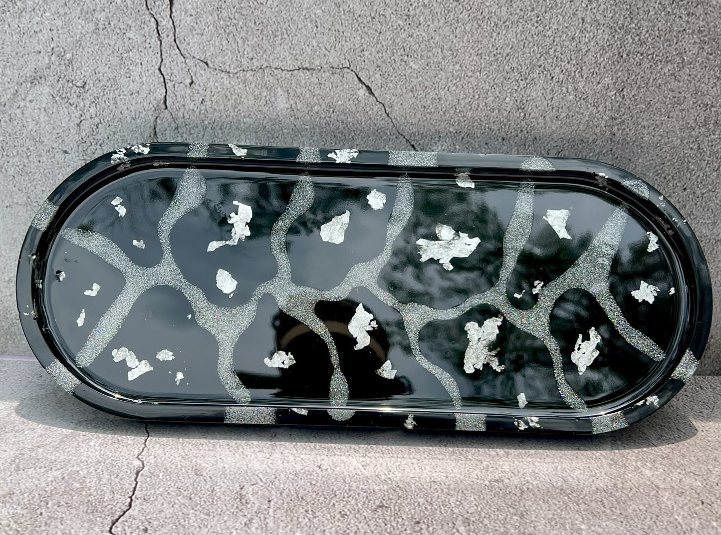 Black and Silver Trinket Tray