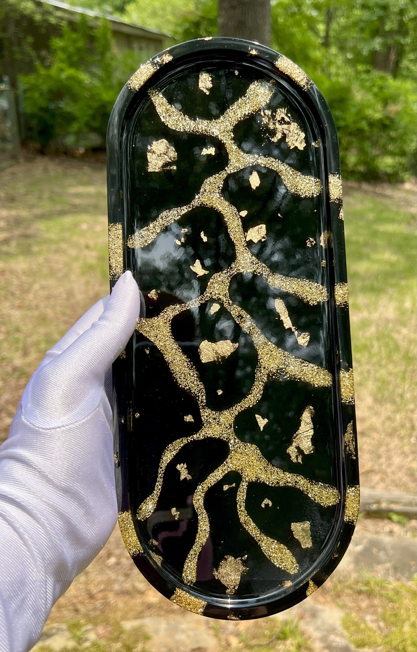 Black and Gold Trinket Tray