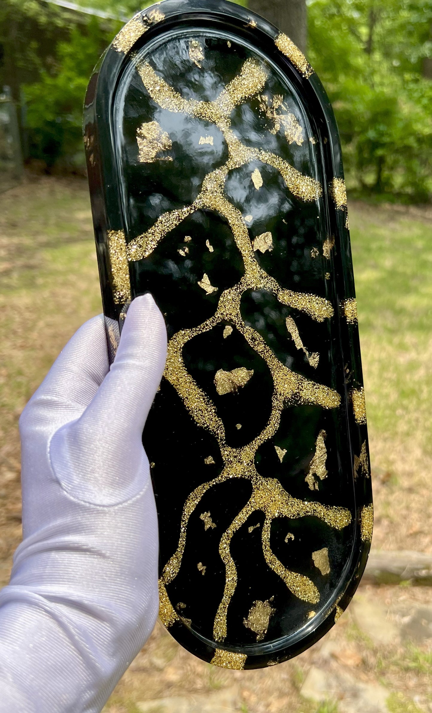Black and Gold Trinket Tray