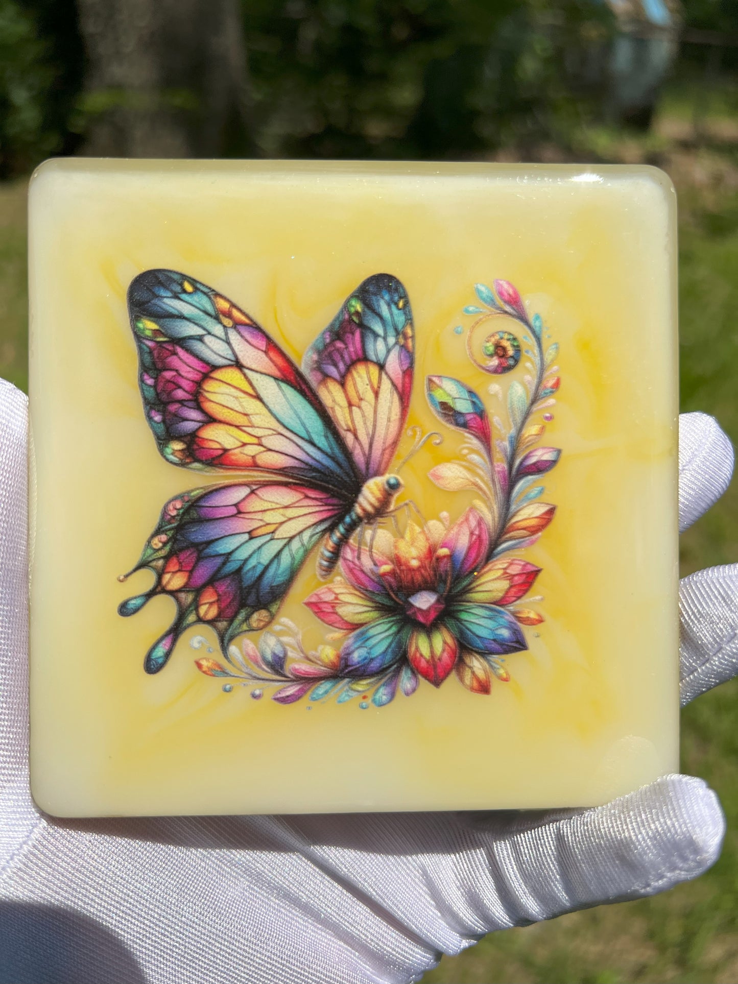 Set of 4 Butterfly Coasters – Elegant Home Decor