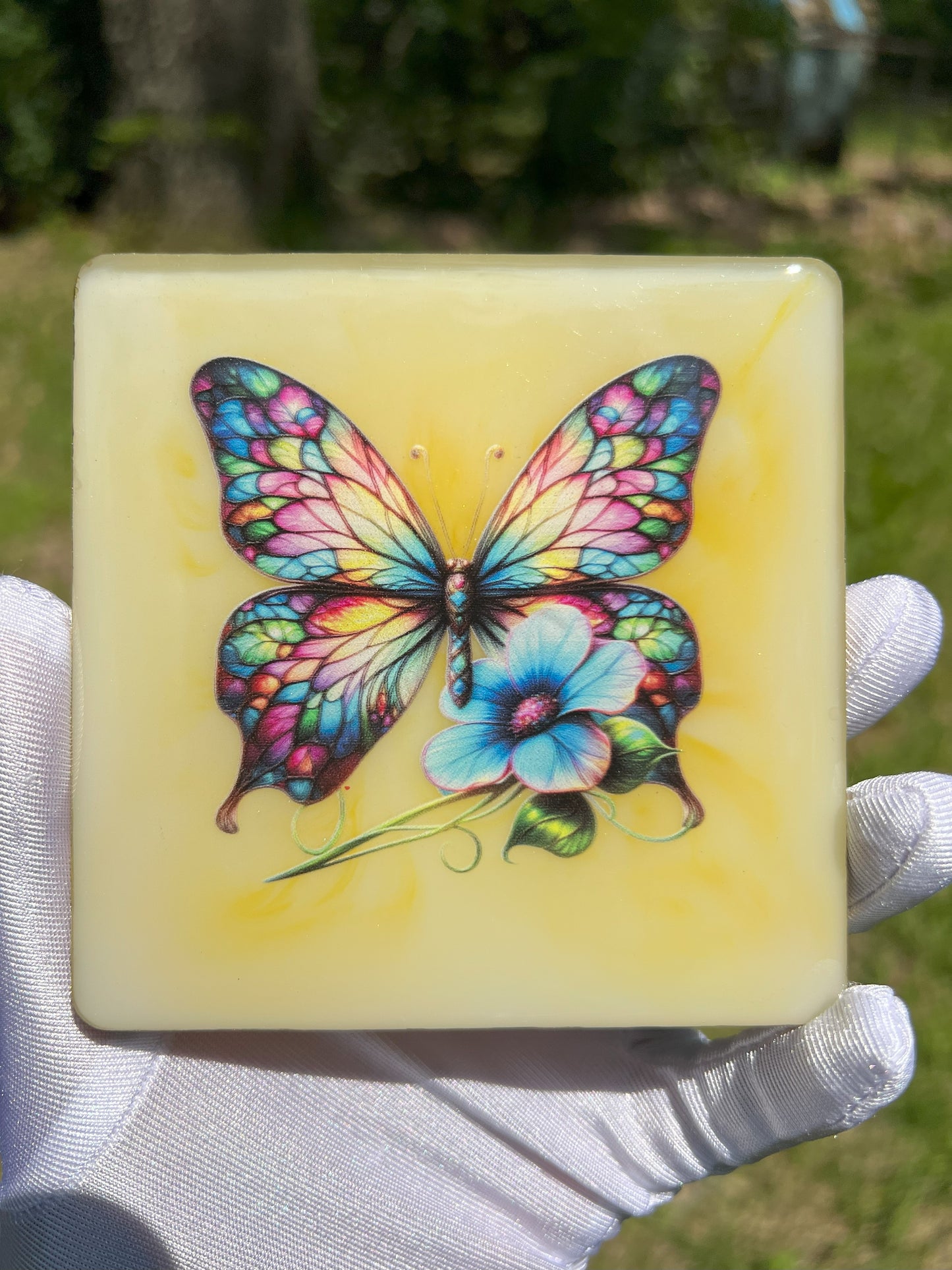 Set of 4 Butterfly Coasters – Elegant Home Decor