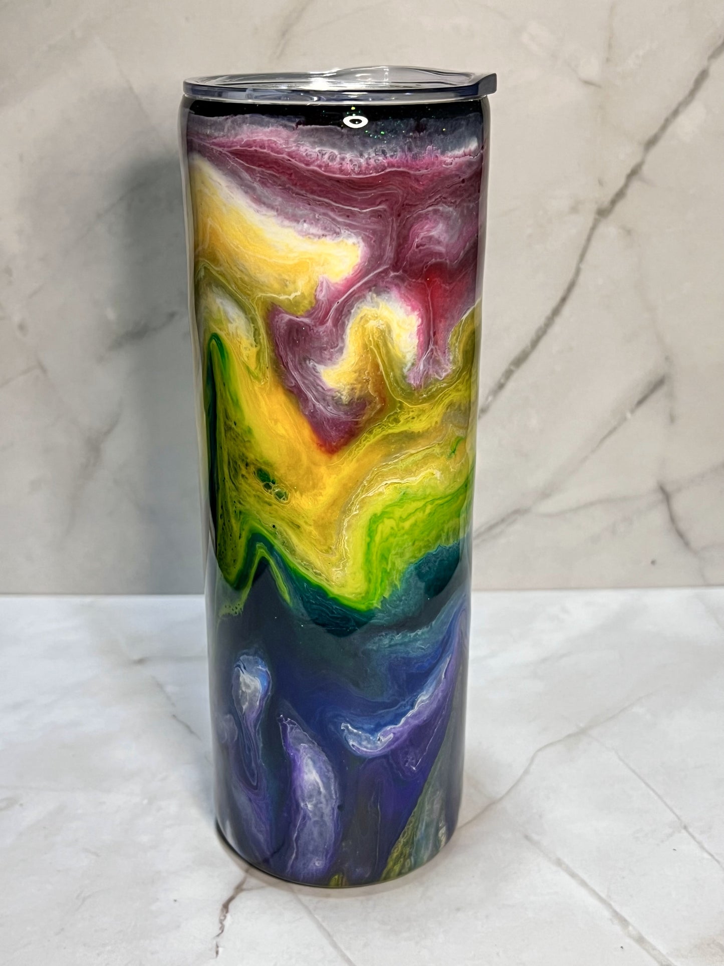 Alcohol Ink Tumblers - 20oz Skinny Tumbler (Personalization Available)