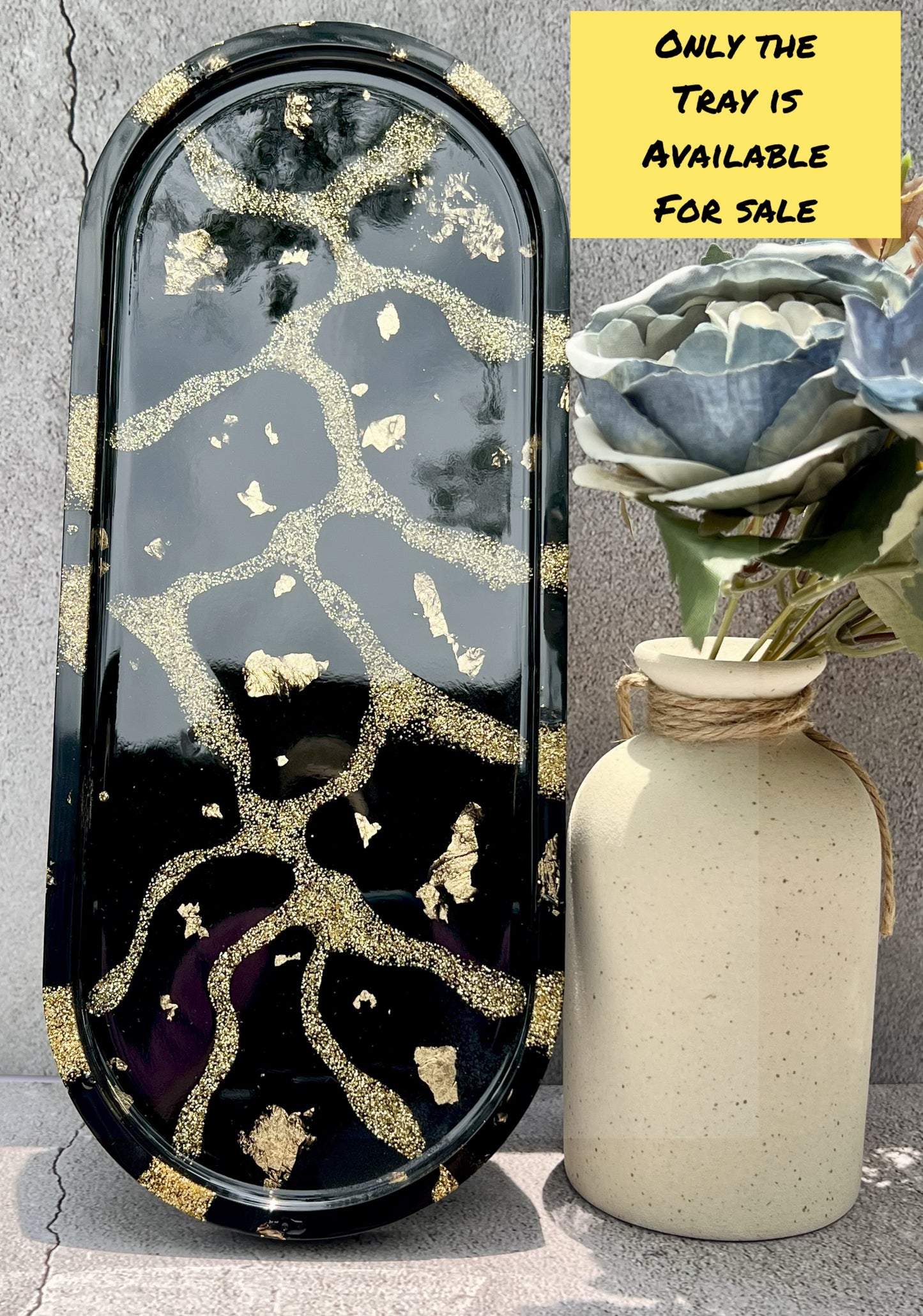 Black and Gold Trinket Tray