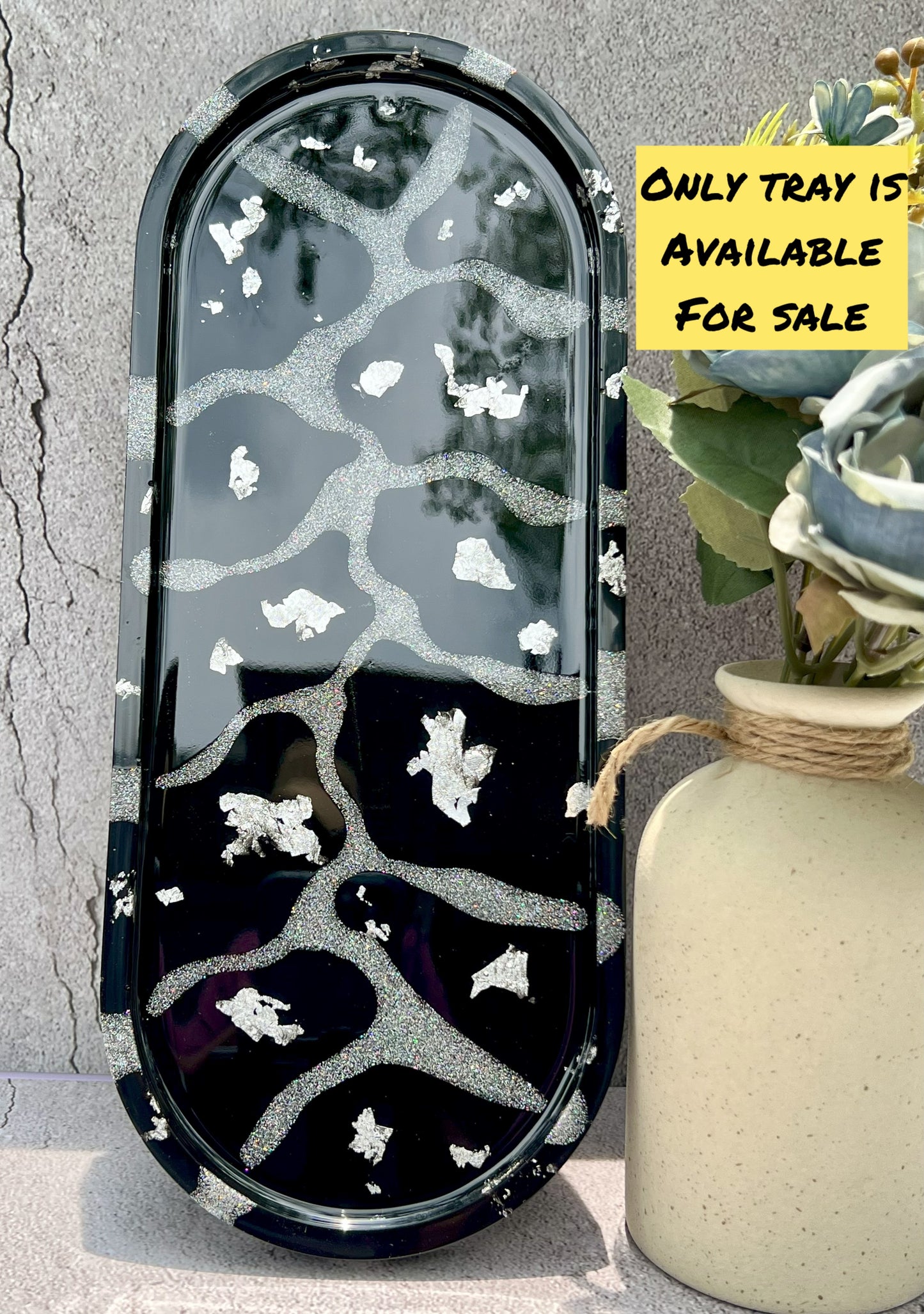 Black and Silver Trinket Tray