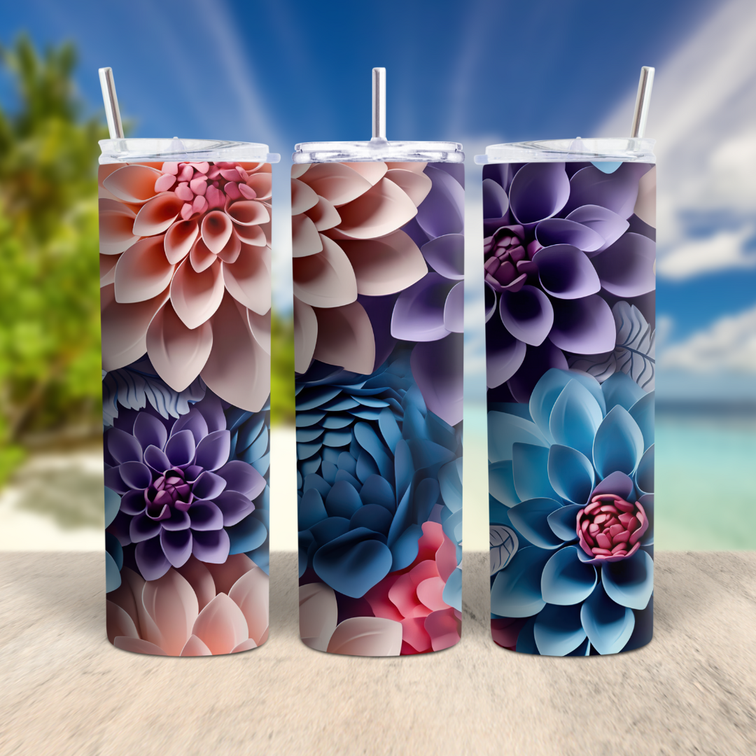 Colorful Succulents - 20oz Skinny Tumbler