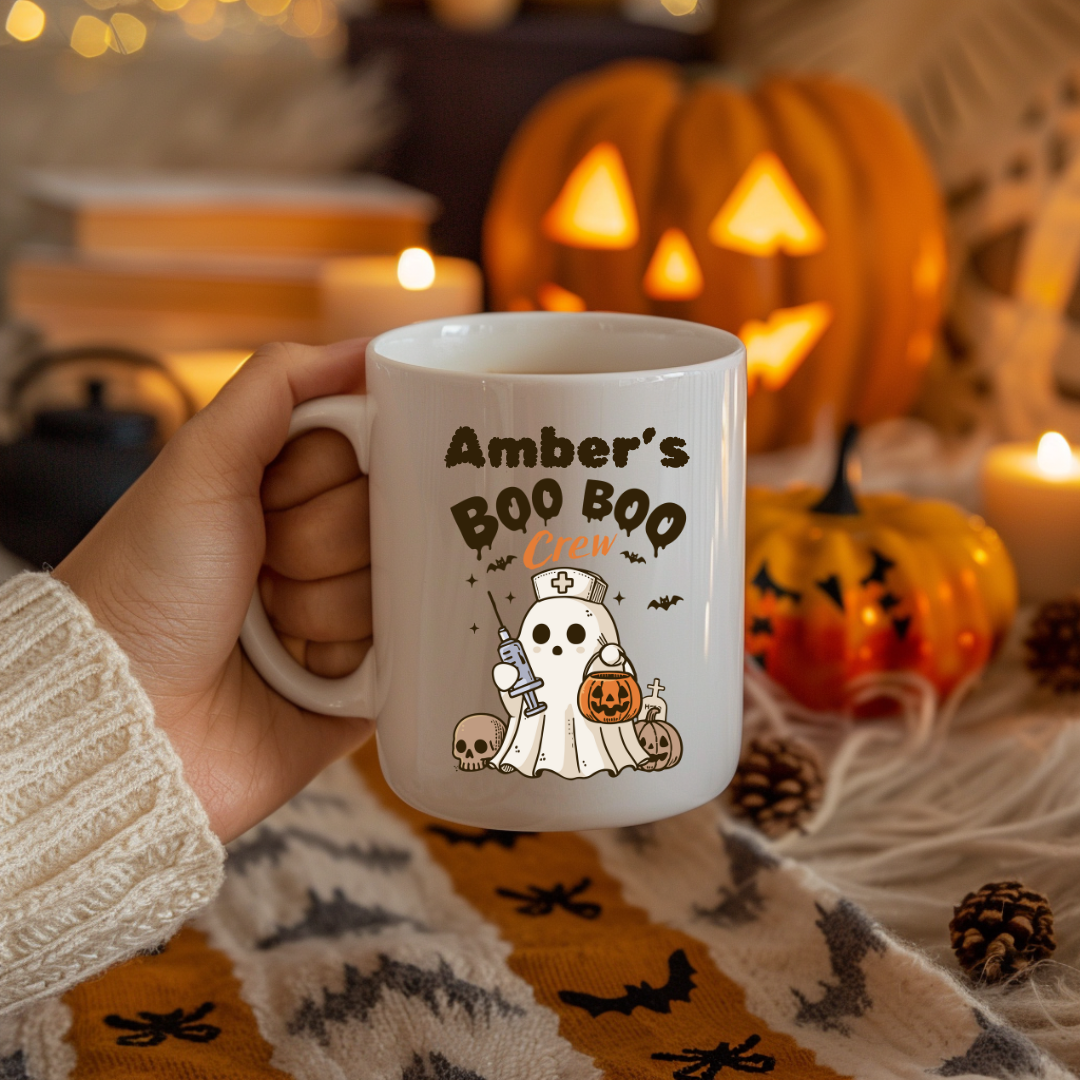 Halloween Nurse Mug - 15oz Ceramic Mug (Personalization Available)