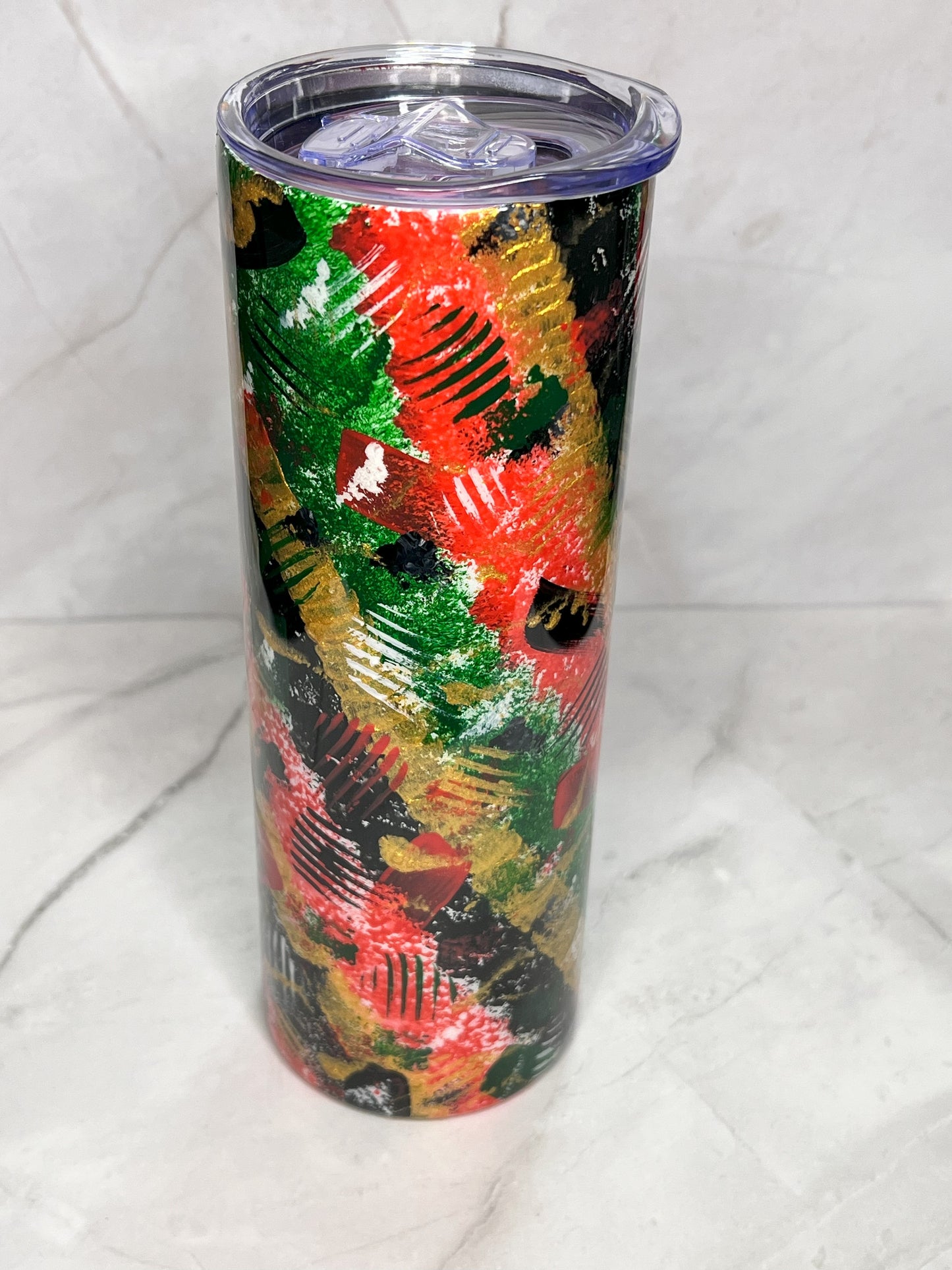 Black History Themed Custom Handmade - 20oz Skinny Tumbler