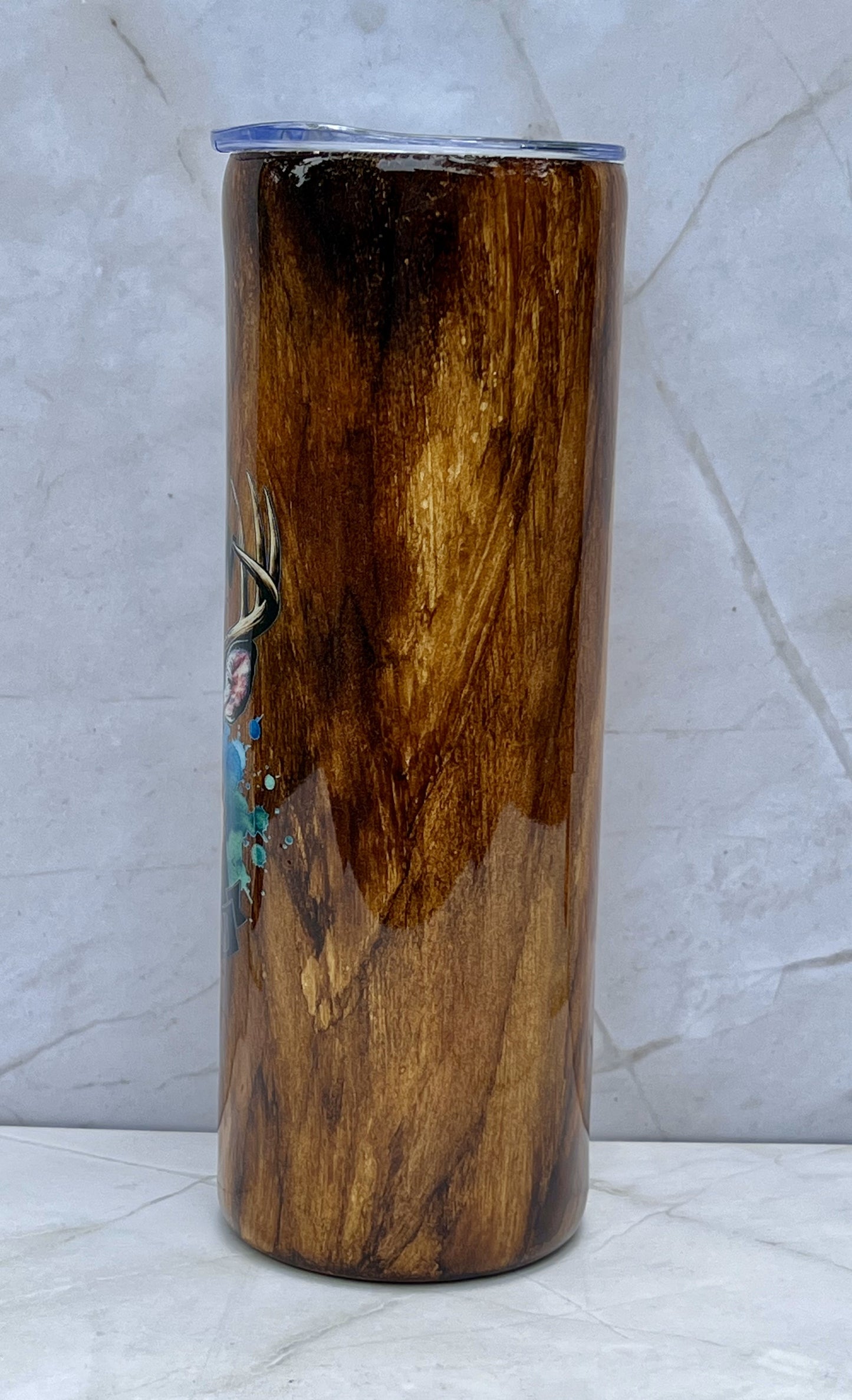 Buckin Great Dad Wood Grain Style - 20oz Straight Tumbler