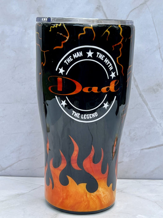 The Man. The Myth. The Legend." Dad Tumbler – 30oz Modern Curve