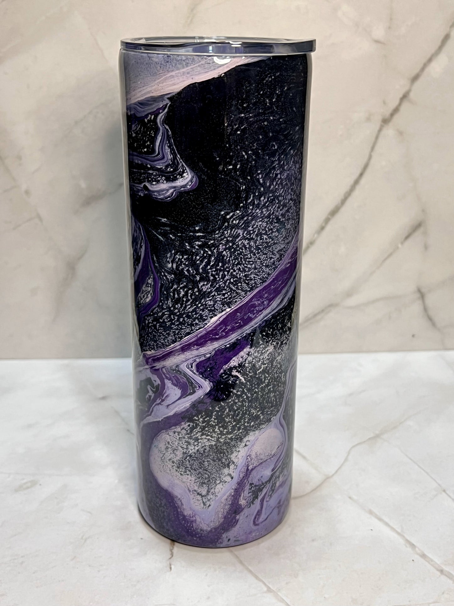 Custom Hydro Dipped Swirl Tumbler - 20oz Skinny Tumbler