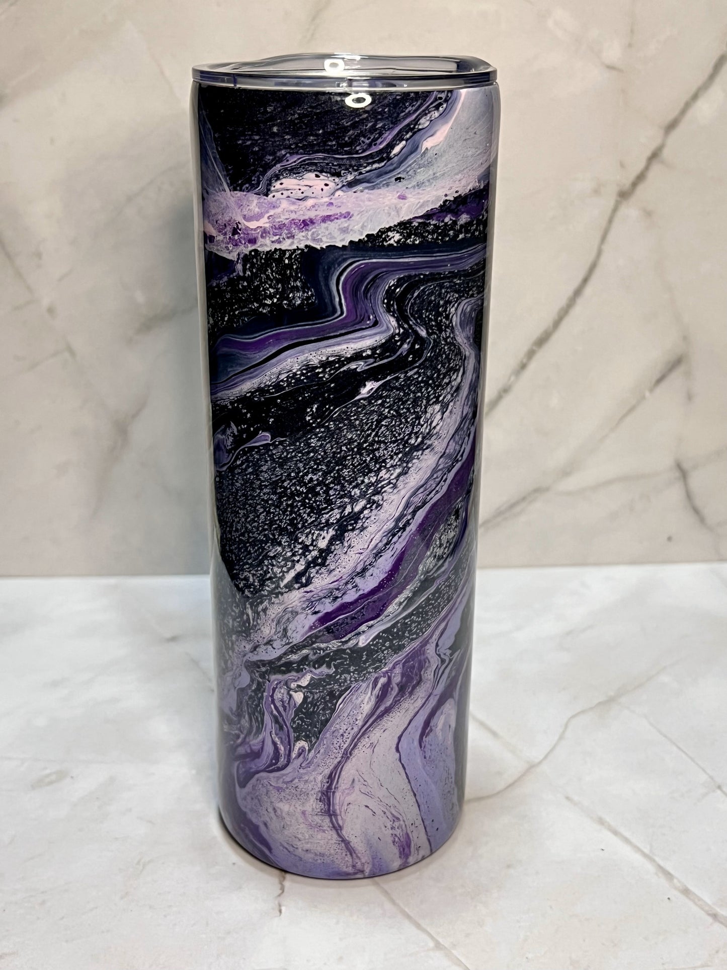 Custom Hydro Dipped Swirl Tumbler - 20oz Skinny Tumbler