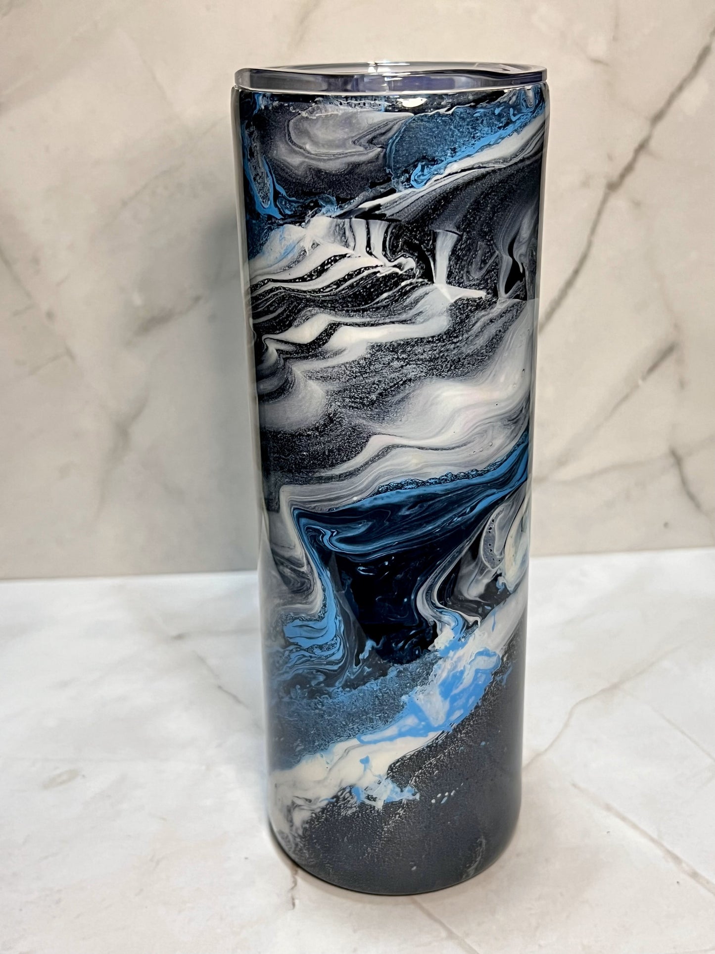 Custom Hydro Dipped Swirl Tumbler - 20oz Skinny Tumbler