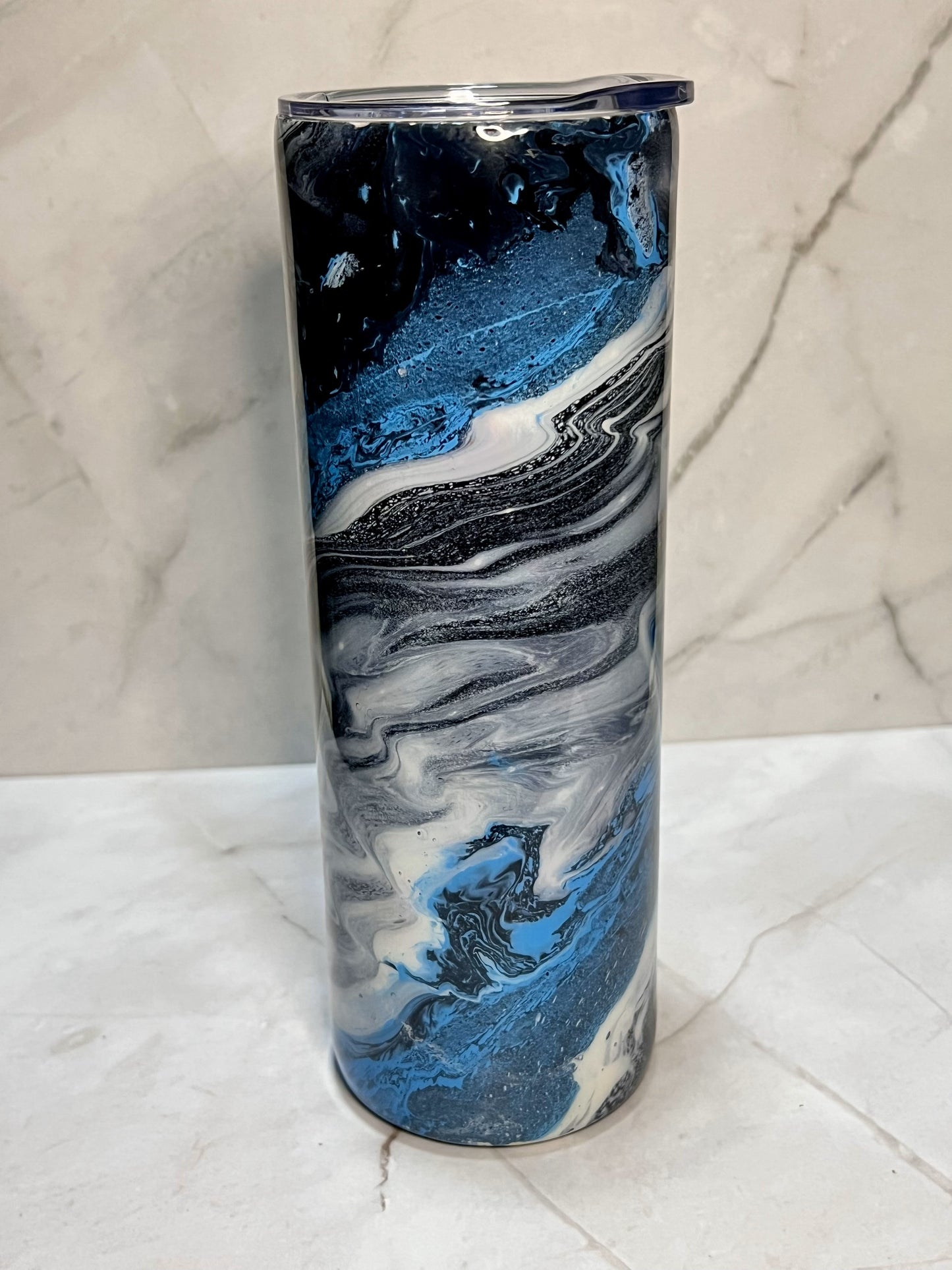 Custom Hydro Dipped Swirl Tumbler - 20oz Skinny Tumbler