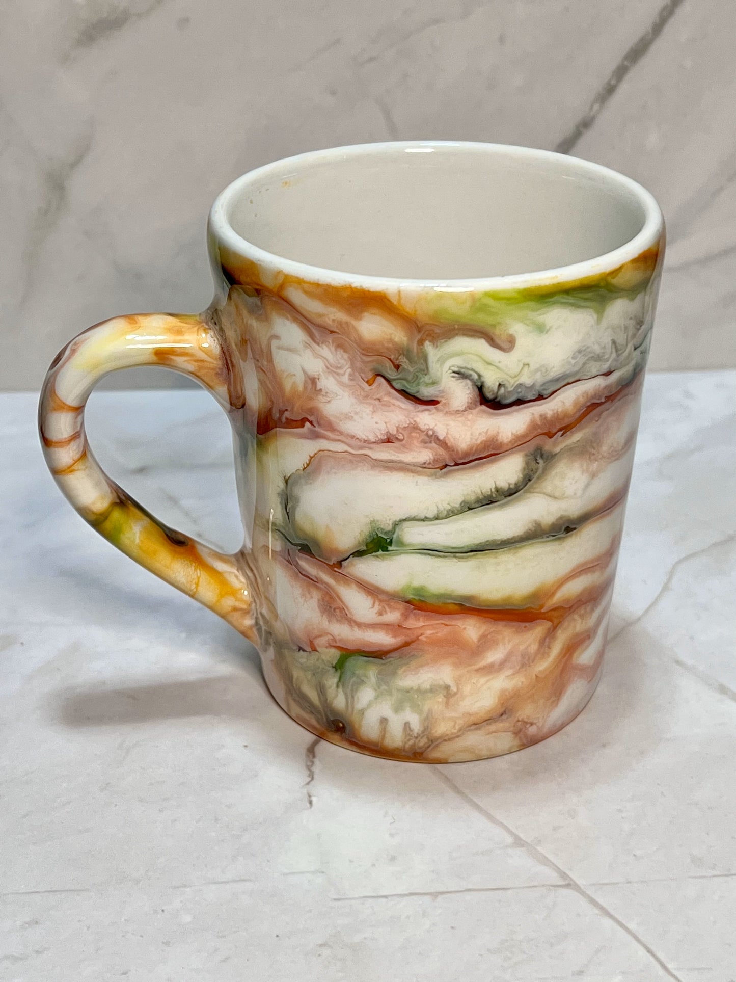 Custom Handmade Alcohol Ink Mug - 11oz Ceramic Mug