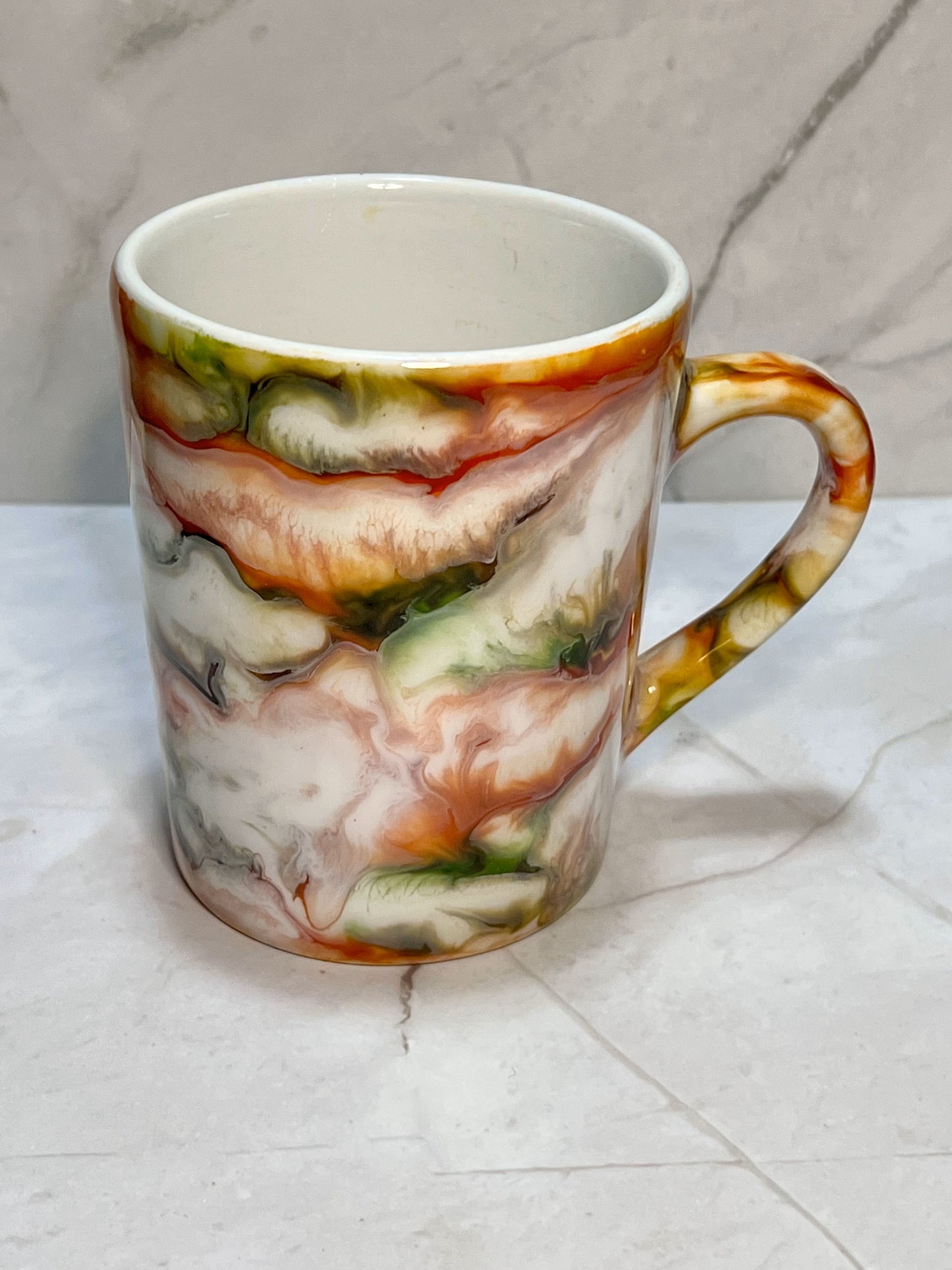 Custom Handmade Alcohol Ink Mug - 11oz Ceramic Mug