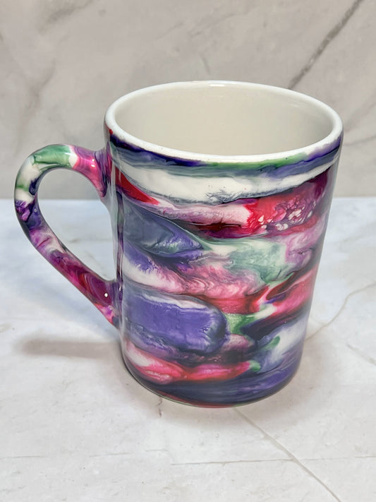 Custom Handmade Alcohol Ink Mug - 11oz Ceramic Mug