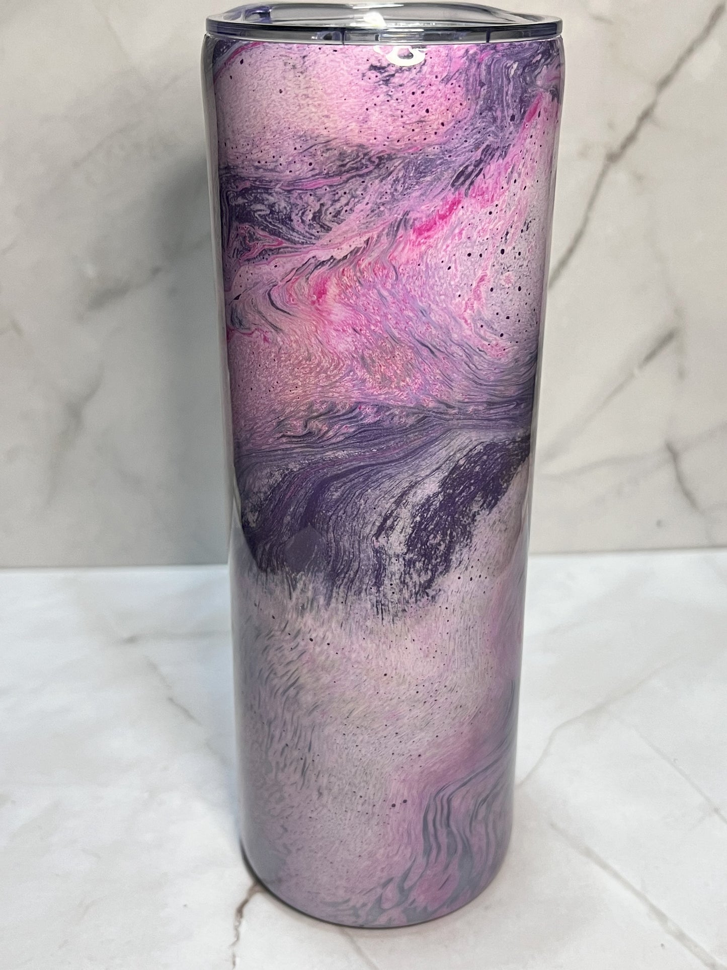 Custom Hydro Dipped Swirl Tumbler - 20oz Skinny Tumbler