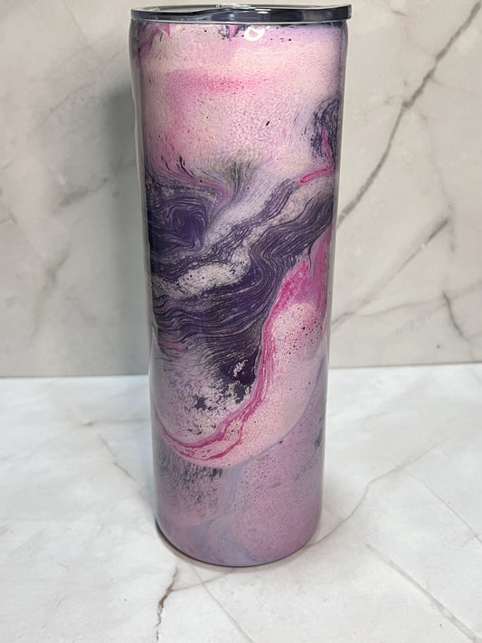 Custom Hydro Dipped Swirl Tumbler - 20oz Skinny Tumbler