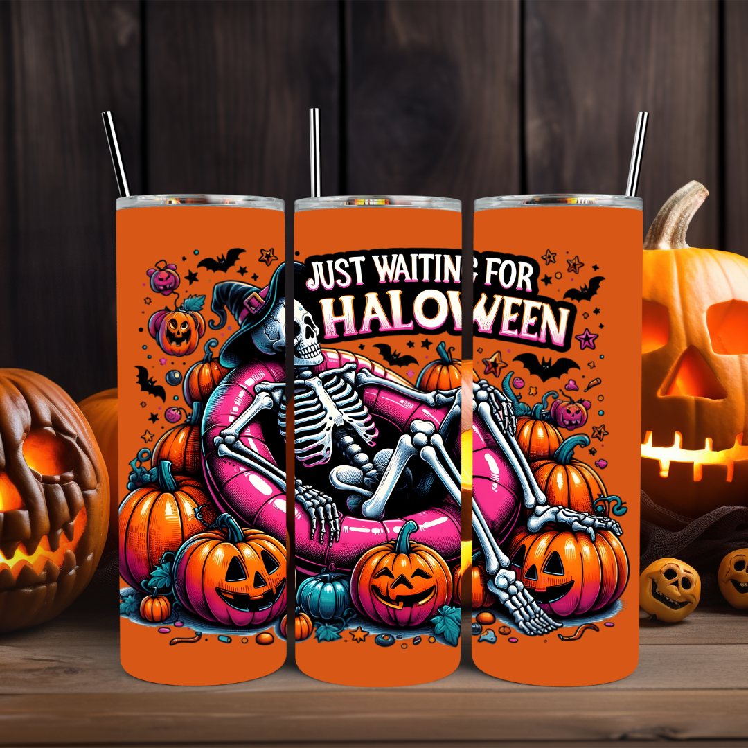 Just Waiting For Halloween - 20oz Skinny Tumbler