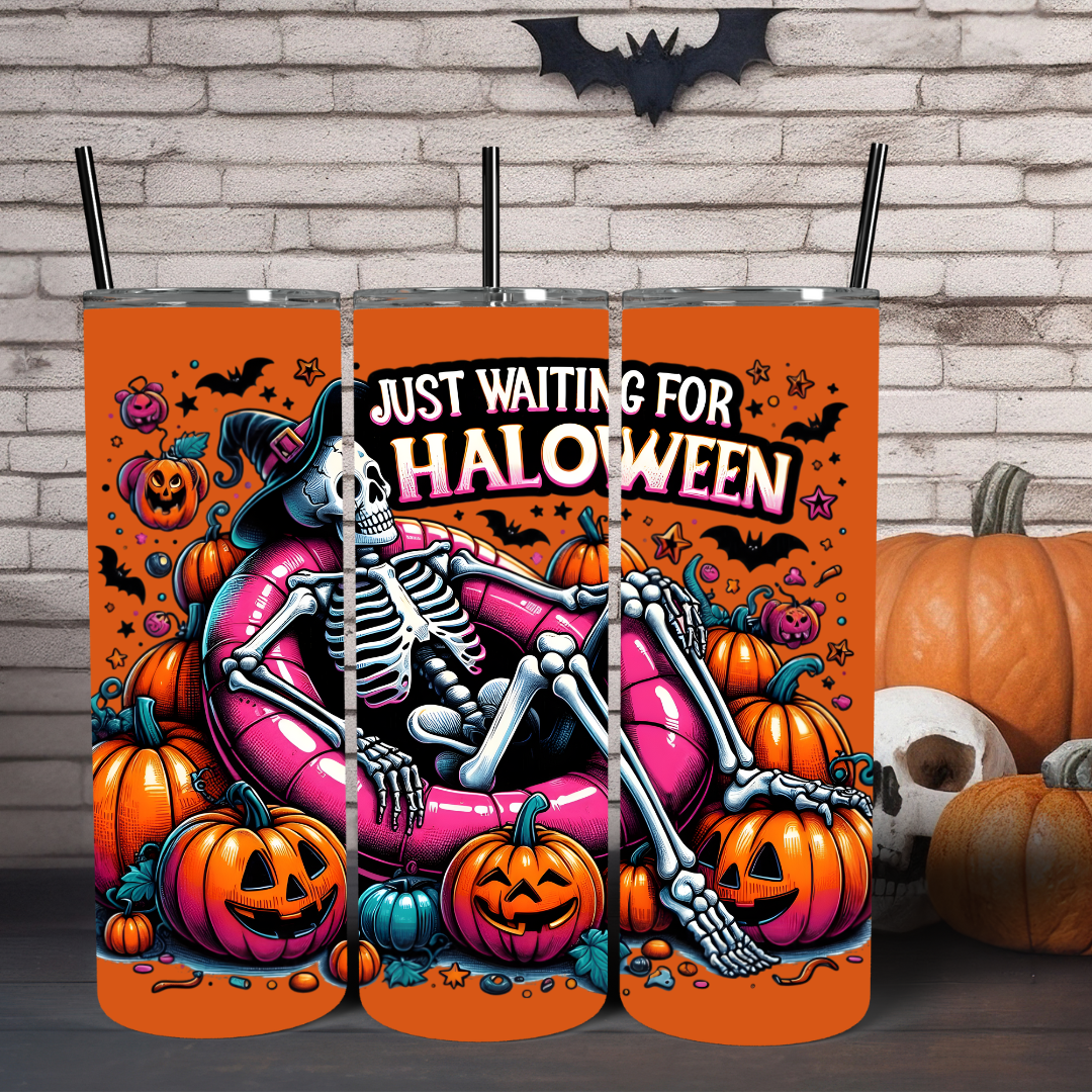 Just Waiting For Halloween - 20oz Skinny Tumbler