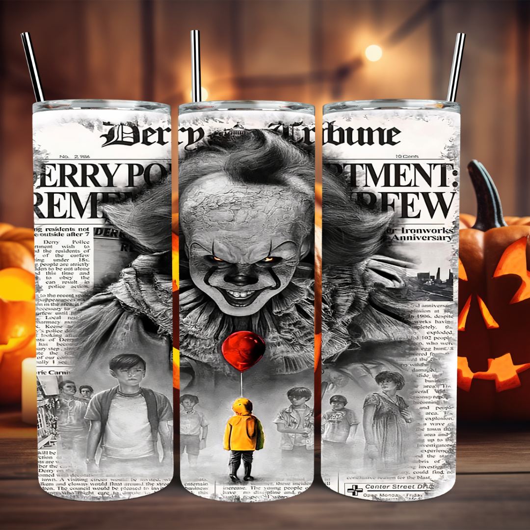 Pennywise Newspaper Article - 20oz Skinny Tumbler