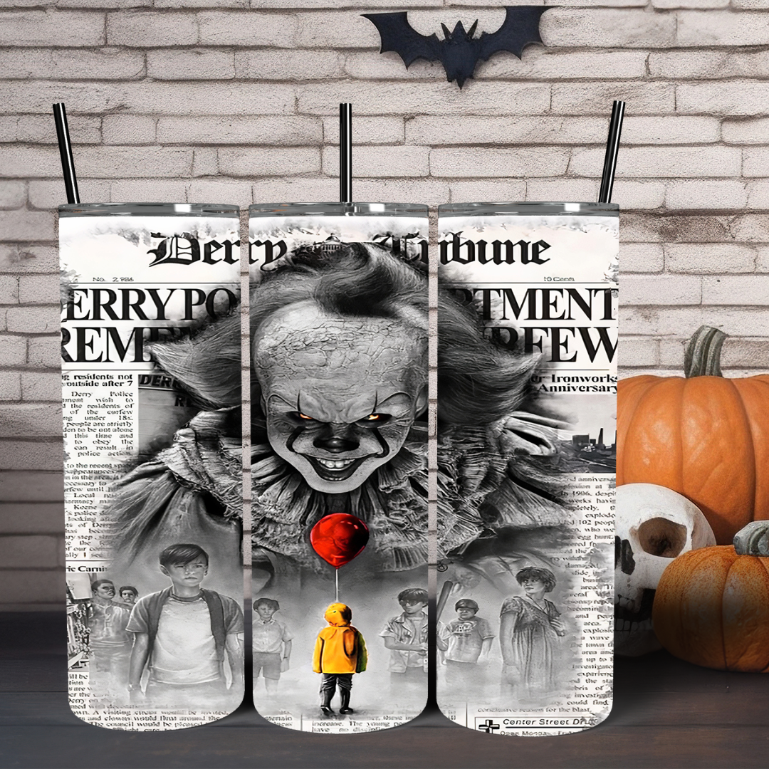 Pennywise Newspaper Article - 20oz Skinny Tumbler