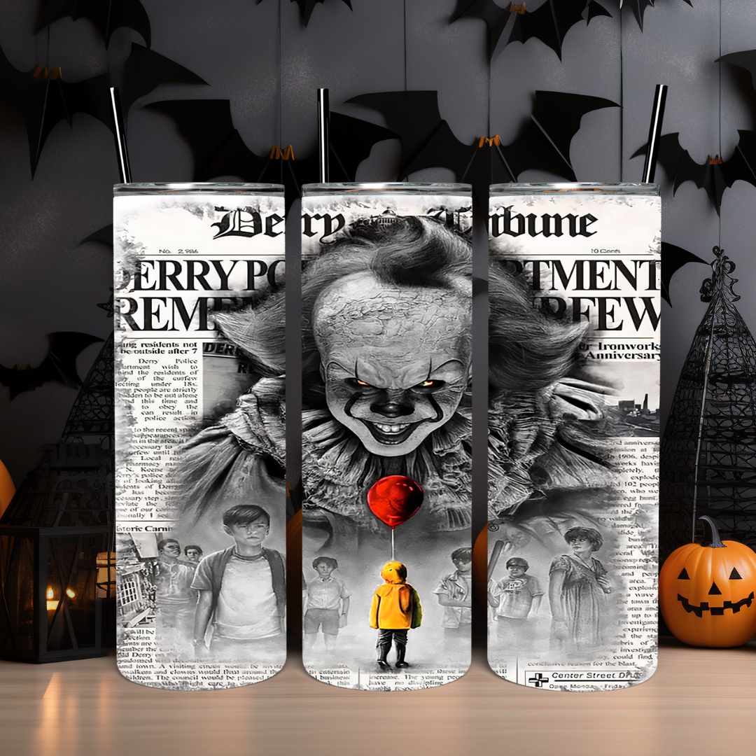 Pennywise Newspaper Article - 20oz Skinny Tumbler