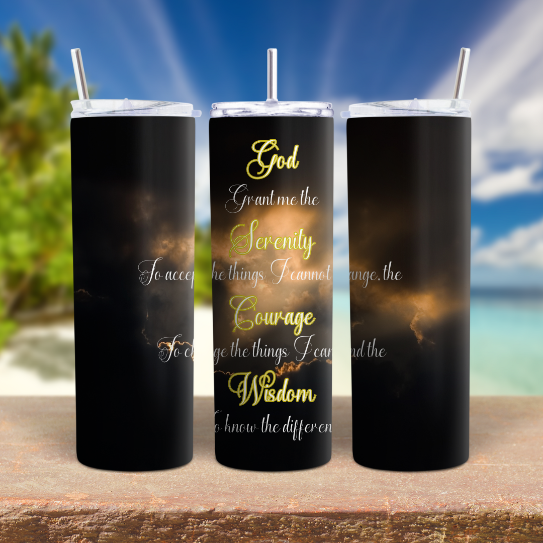 Serenity Prayer - 20oz Skinny Tumbler