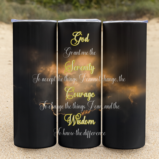 Serenity Prayer - 20oz Skinny Tumbler