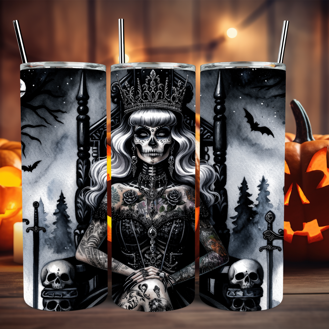 Skeleton Queen - 20oz Skinny Tumbler