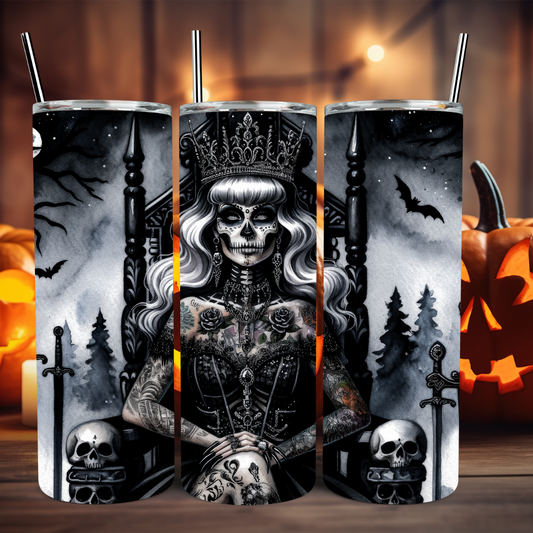 Skeleton Queen - 20oz Skinny Tumbler