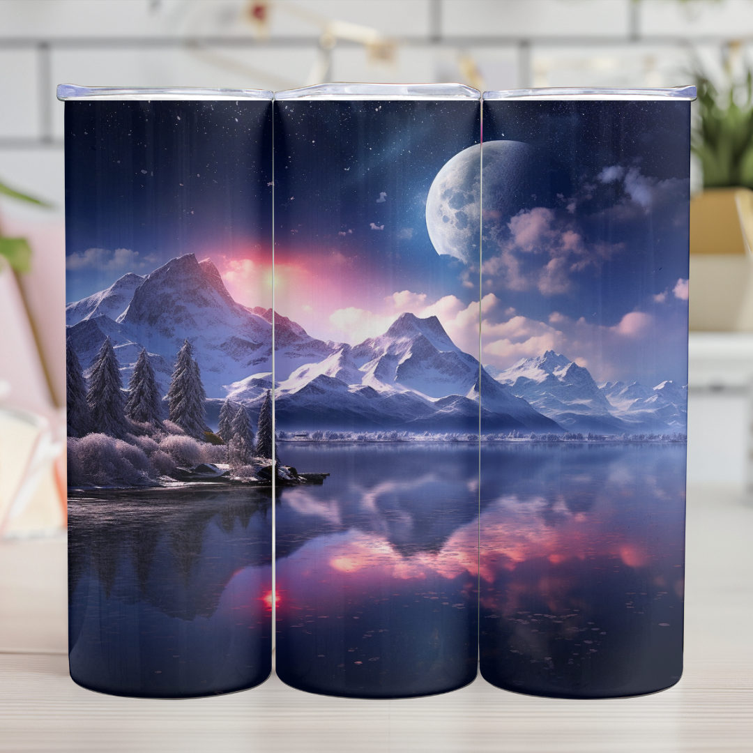 Scenic Mountain View - 20oz Skinny Tumbler (Personalization Available)