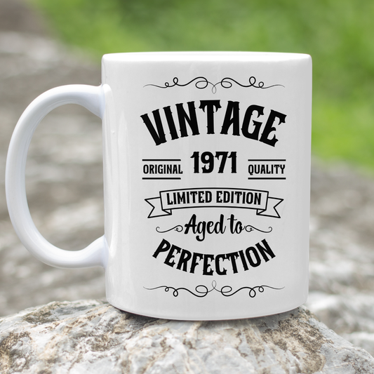 Vintage Aged to Perfection - 15oz Ceramic Mug