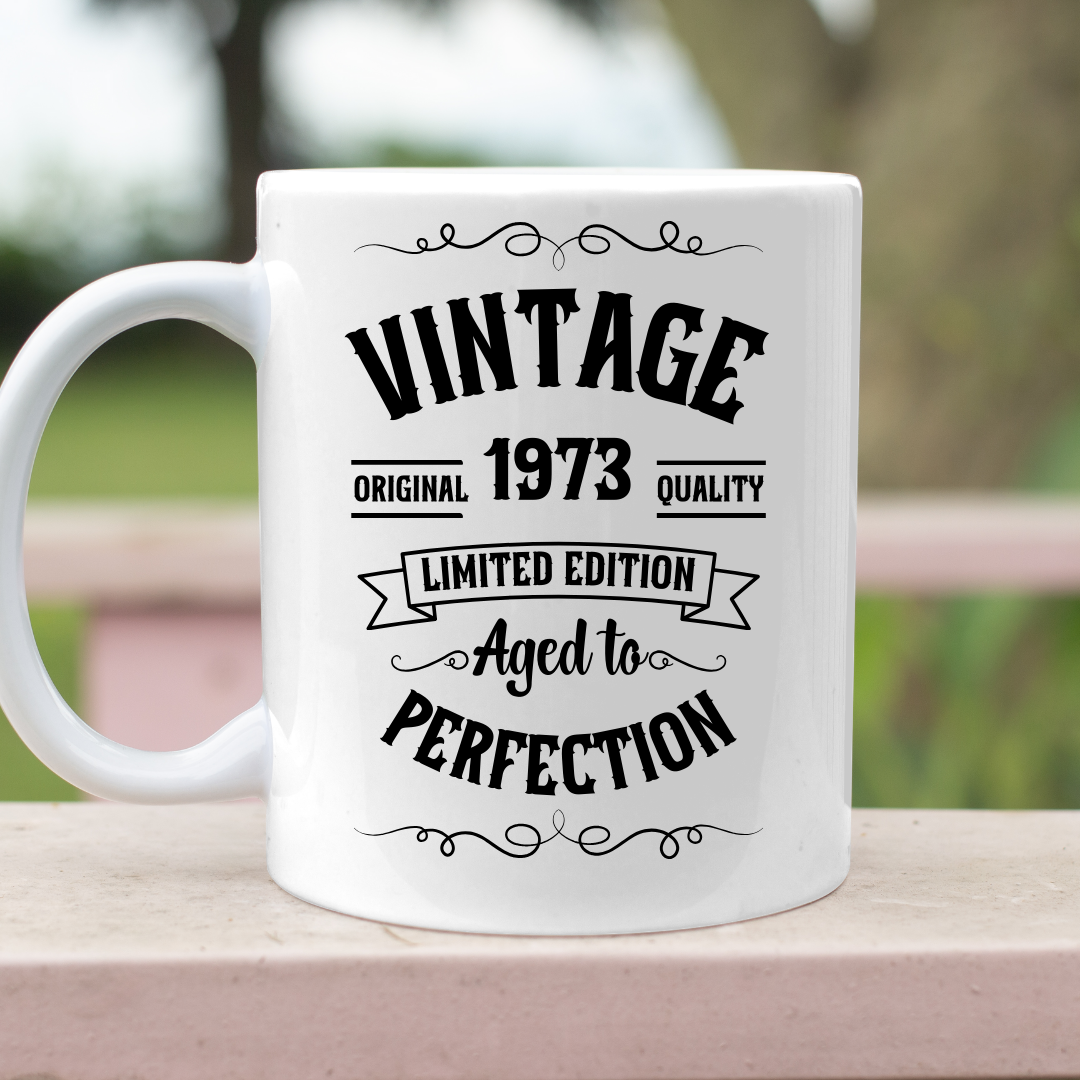 Vintage Aged to Perfection - 15oz Ceramic Mug