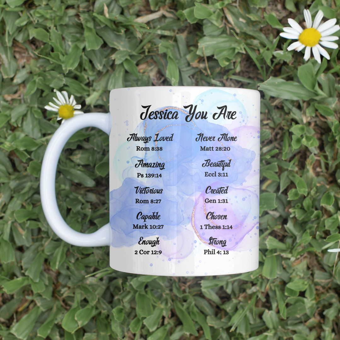 Bible Verses Mug - 15oz Ceramic Mug (Personalization Available)